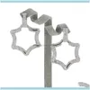 Charm Jewelryfactory05Oc Anhänger Geometrischer Diamant-Sechseck-Stern voll mit übertrieben vergoldeten Mikro-Zirkon-Ohrringen Drop Delivery 2021 L
