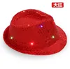 Le chapeau de performance Cowboy Jazz à LED coloré illumine les chapeaux de Noël