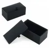 100pclot Black Cufflink Pudełka Uprzewodnikowe Uchwyt pudełka biżuterii Organizator Black9999809