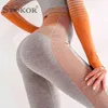 SVOKOR Fitness Nahtlose Leggings Damen Hohe Taille Push Up Print Knöchellang Perfekte Passform Bubble Butt 211204