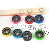 Haute précision Stabilité Compass américain Keychain Mini Compass Pocket Gadgets en plein air pour la randonnée Camping