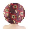 Vrouwen Extra grote Caps Satijn Bonnet Afrikaanse Print Stof Ankara Haarverzorging Nacht Slaap Cap Dames Turban Bandanas Double Layers