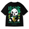 ZAZOMDE Style chinois hommes T-Shirts été chanceux Panda imprimé à manches courtes T-shirts Hip Hop décontracté hauts T-shirts Streetwear 210629