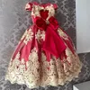 Girl's Dresses Flower Girls Party Dress Girl Princess For Wedding Gown Bow Chilren Pageant Baby Kids Clothes 4-10Years Birthday