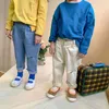 Primavera unisex moda jeans rasgados niños y niñas pantalones de mezclilla con flecos 1-6Y 210508