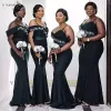 2022 ASO EBI Syrenki Druhna Suknie Z Spaghetti Paski Aplikacje Plus Size Maid of Honor Dress Kobiety Wedding Party Vestidos