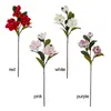 Fleurs décoratives couronnes fausse décoration magnolia artificiel mousse de sensation 3 têtes surdimensionnées grandes avec des feuilles plantation de simulation3622178