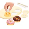 Cozinha Máquina de Pão Donut Mold Desserts Patisserie Padaria Ferramentas Ferramentas Cortador DIY Comida Cookie Bolo Estêncil Molde