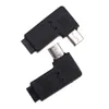 90 graus esquerdo Angulado direito Micro 5pin macho para micro usb feminino adaptador de dados conector