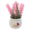 Couronnes de fleurs décoratives, 1 pièce, Mini plantes artificielles en pot, décoration de la maison, bonsaï Floral lavande, boutique QJS