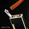 Nieuwe DERUI Vuursteen Aansteker Winddicht Business Gas Butaan Opgeblazen Aansteker Jet Scherpe PING Sound Pipe Cigar Torch Lighter Compact Mannen Cool Gift Gadgets