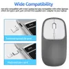 Jelly Comb Acturedable Type-C + USB 2.4GW Wireless Mouse Dual Mode Metal Foodess Wild Mice Mackook Notebook PC ноутбук