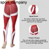 Rouge nid d'abeille carbone Gym jambières d'exercices taille haute Legging pantalon 2021 femme vêtements quatre voies extensible Sport pantalon