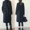 Large Size Women's Woolen Coat Fat Mm Winter Korean Version Of The Long Paragraph Over The Knee Loose Woolen Coat 211104