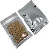 100 teile/los Kunststoff Aluminium Folie Paket Tasche Leere Zipper Transluzente Verpackung Beutel Kaffee Tee Cookie Lebensmittel Lagerung Taschen Verpackung