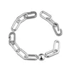 Bracciale CKK Bracciale in argento sterling con maglie rotonde originali per donna Feminina Masculina Pulseras Mujer Gioielli 925