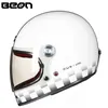 BEON casque de motocross intégral en fibre de verre beon B510 vintage moto professionnel rétro casques certification ECE
