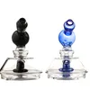 Round nozzle curved pole bolck Hookahs 14 mm joint colorful dab oil rig with quartz banger