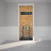 Piattaforma 9 3/4 Adesivi per porte 3D Murale per porte Avvolgere Adesivo senza bolle lucido Peel and Stick Carta da parati in vinile facile da pulire Londra 210317