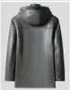 男性の爆弾のための冬の革のジャケットは、ヴィンテージのオートバイのジャケットのヴィンテージのオートバイのジャケットのウールの毛皮のライナーの風化器厚さの暖かいトップスリムフィットオーバーコートブラウンプラスサイズ
