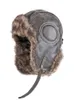 Winter Ushanka Hat Mannen Dames Pilot Aviator Bomber Trapper Hoed Faux Bont Zachte Lederen Sneeuw GLB met oorkleppen Russische hoed