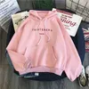 Frühling Herbst Winter Fleece Koreanische Hoodies Frauen Langarm Mit Kapuze Sweatshirt Weibliche Pullover Rosa Blau Kpop 210421