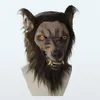 Mascheri per feste Werewolf Costemue Costume Mask Mask Simulation Wolf for Adults Children Halloween Cosply Full Face Cover303S3717102