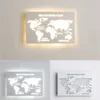 Lâmpadas de parede modernas LED para quarto cozinha cozinha de iluminação interna Lightsle Hotel à beira da cabeceira do mapa mundial lâmpada