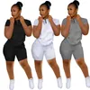 Summer Women tracksuits short sleeve outfits pullover T-shirts+shorts pants two piece set plus size 2XL jogger suit casual sportswear black letter sweatsuits 4660