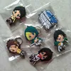 Anime Attack på Titan Eren Cosplay Keychain Soft Rubber Mikasa Levi Wings of Liberty Symbol Kids Key Holder Trinket Gift 30pcslot8763739