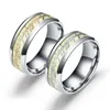 8mm Titanium Steel Magic Luminous Ring Mix Size 17-21