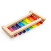 Nowa zabawka ksylofon Montessori edukacyjna zabawka drewniana ośmio-notek w stylu ramy Dzieci dzieci muzyczne zabawne zabawki