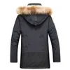 Giacca con collo in pelliccia da uomo addensata calda impermeabile invernale Parka da uomo con cerniera con cappuccio Moda casual Caots Tasche multiple Giacche da uomo 211104