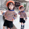Kızlar Kazak Bebek Ceket Dış Giyim 2021 Yeni Gelmiş Kalınlaşmak Sıcak Kış Sonbahar Örme Kazak Noel Hediyesi Çocuk Giysileri Y1024
