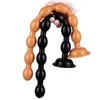 NXY Dildos Anal Toys 50cm Backyard Bead Long Plug for Men and Women Masturbation Soft Silicone Chrysanthemum Dilator Fun Adult Products 0225