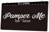 LC0068 Pamper Me Spa Salon Letrero Luminoso Grabado 3D