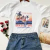 Vacation Beach T-shirt Summer White Tee le surf T-shirt surdimensionné décontracté de style rétro pour femmes