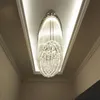 luz de techo de cristal ovalada