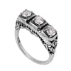 Szjinao Diamond For Zircon Gemstones 925 Sterling Silver Rings Carve Fowers cubic zirconia Finger Ring Women Jewelry