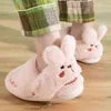 Haute qualité lapin oreille hiver chaussures chaudes femmes mignon plus pantoufles en peluche mode automne nouvelle maison intérieure chaussures en coton antidérapant H1122