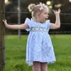 Bébé fille smockée robe florale infantile smock robes enfants boutique espagnole vêtements bébé fille espagne robes smockées à la main 210317