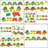 DIECAST CARS Prezent Kolor Mini Wooden Toys Montain Model Educational Odłączany samochód dla dzieci Dziecko Ładna Chwyt Prezent Dostawa 2