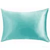 20 * 26Ink Silk Satin Pillowcase Hem Multicolor Ice Silk Pillow Case Zipper Pillow Cover Double Face Envelope Bedding T2i52097