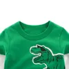 Arrival Spring and Autumn Toddler Boy Kids Dinosaur Print Long-sleeve Tee for Yellow Green Color 210528