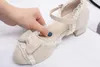 Klänning skor pqecfs stor storlek 30-43 högkvalitativ vår höst solid mode kvinnor bowtie kvadratklackar sandlar 3 färger