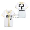 Мужчины женские дети Bad News Bears 12 Jersey Emelcodery White Hip-Hop Street Culture Baseball Jerseys XS-6XL Профессиональные таможенные майки XS-5XL 6xl