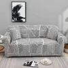 Geometryczna sofa Pokrywy do salonu Stretch Protector Anti-Dust Elastyczne L-Shape Corner Lean Cover Loveseat Krzesło 1 pc 211116