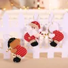 Juldekorationer Hängande hängen Santa Claus Dolls Tree Decor for Home Xmas Ornaments hantverk 2022 år Barnens gåva