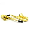 Mini pipe à fumer Saxophone trompette forme métal aluminium tabac tuyaux nouveauté articles cadeau broyeur fumée outils