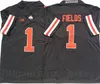 NCAA Football أوهايو ستيت باكيز كوليدج 8 Trey Sermon Jersey University 2 Chris Olave 7 CJ Stroud 1 Justin Fields 33 Master Teague III Red Black White Grey Men Sale